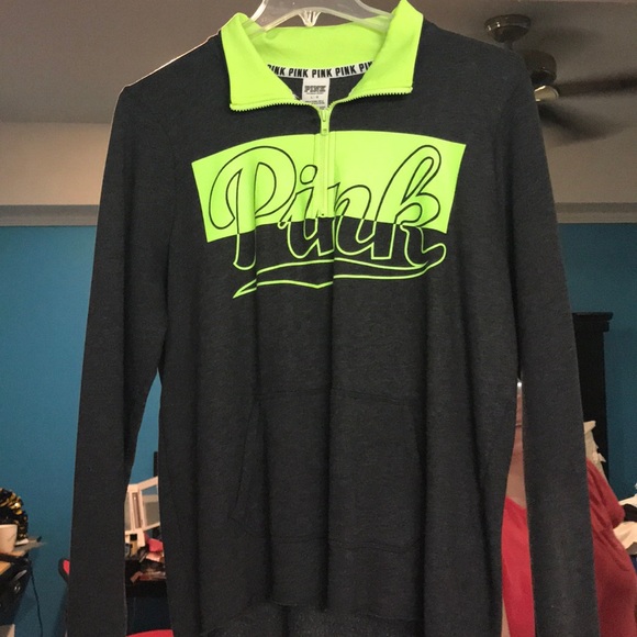 PINK Victoria's Secret Tops - Vs pink half zip
